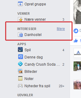 Facebook interesselister